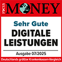 Focus-Money Testsiegel mit der Auszeichnung für digitale Leistungen