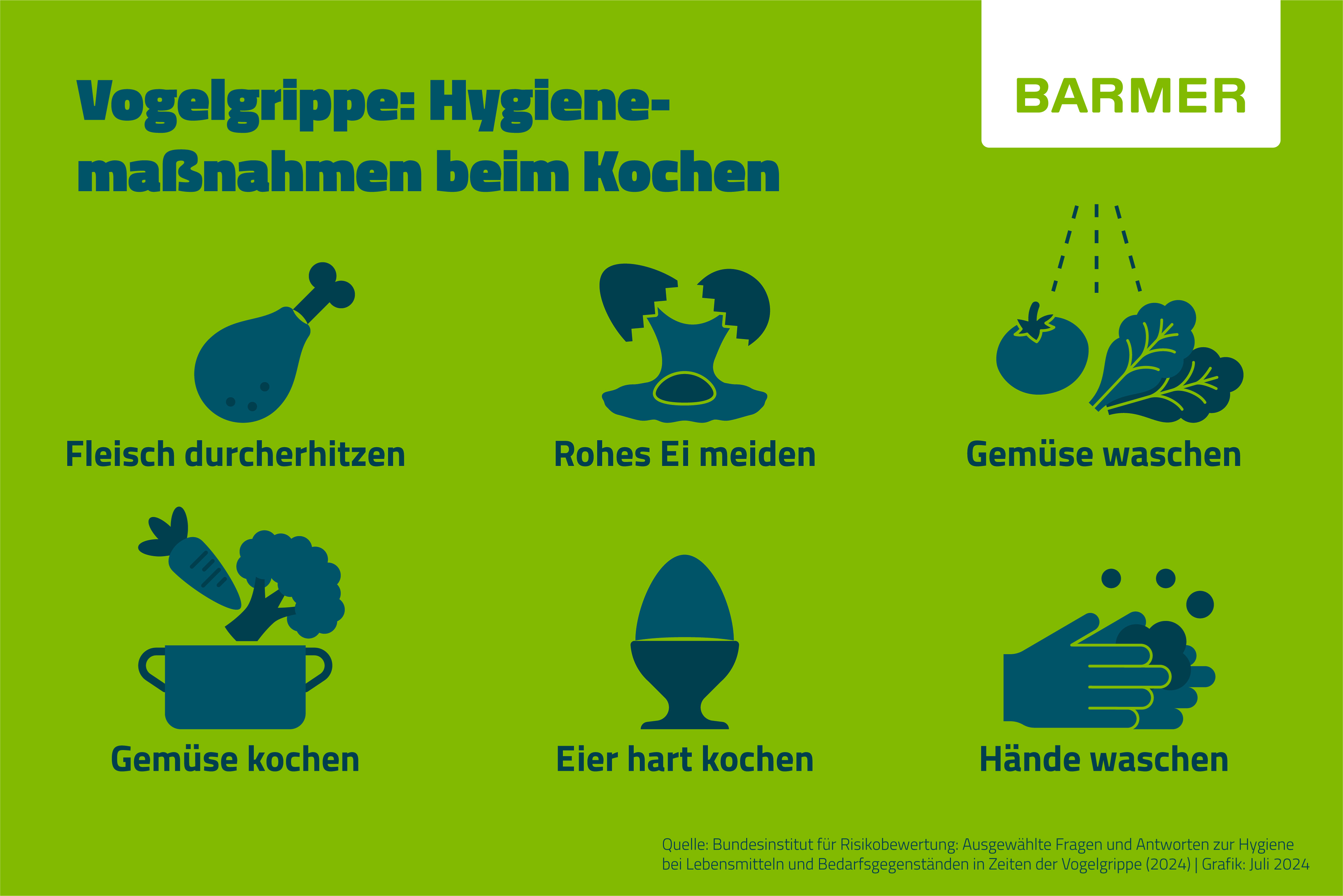 Infografik: Hygieneregeln gegen Vogelgrippe