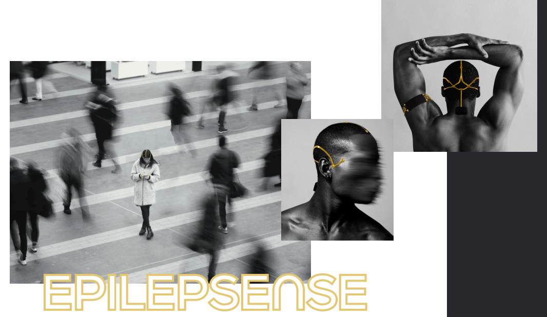 Collage aus Modellen des Epilepsense Kopfnetzes