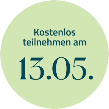 Badge Kostenlos teilnehmen am 13.05.